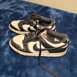 Nike Kids Panda Black and White Sneakers Size 6.5